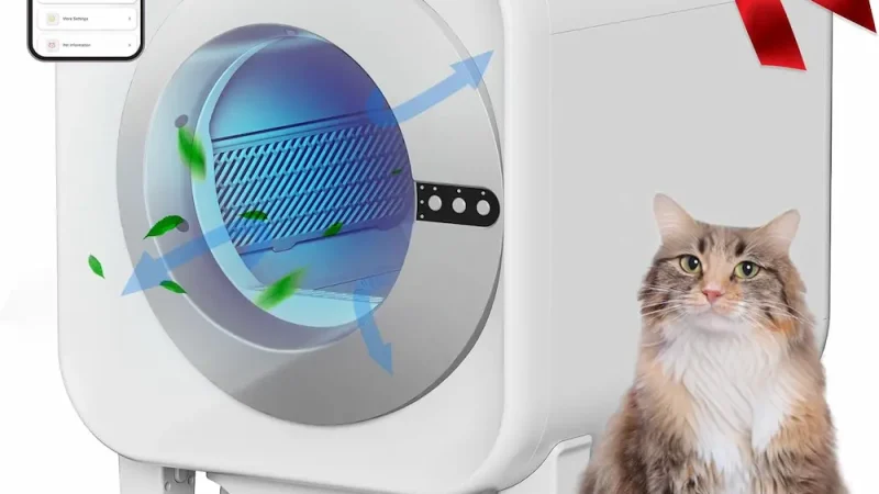 Litière automatique XL 70 L grande capacité pour chat