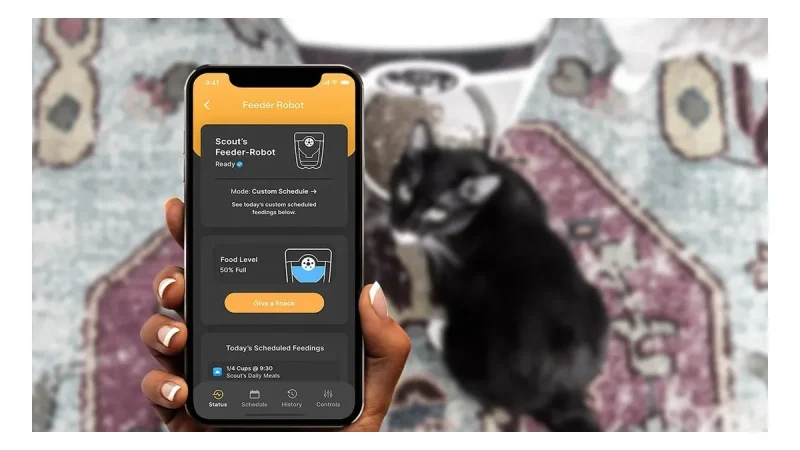 L'application Whisker du Litter-Robot 4 : suivi du poids et des passages du chat