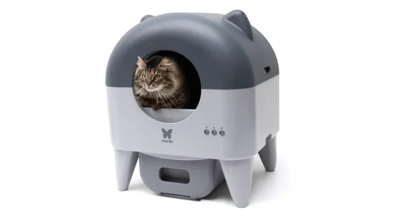 Litière automatique connectée Martin Sellier 76 L, marque française